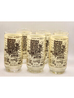 VINTAGE SEARS 1908 CATALOG 6” GLASS TUMBLERS Set of 6 See!